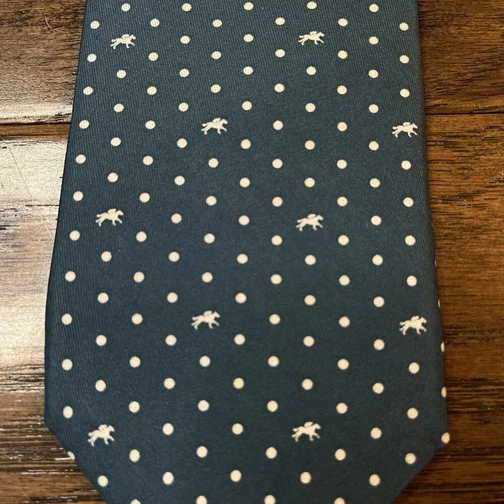 New Vineyard Vines Tie Kentucky Derby 🐎Racehorse Churchill Downs Polka Dot Silk
